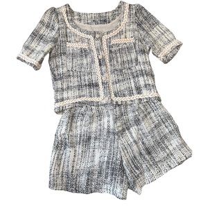 Set tweed 2 pieces: top + short